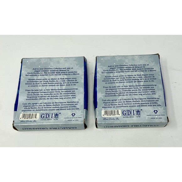 Gloria Duchin Collectible Ornament Set Pewter Drill & Socket Wrench - Red Ribbon - Picture 2 of 8